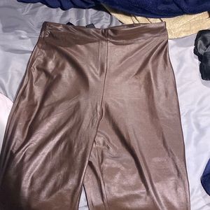 Brown long sleeve stretchy flare pants from SHEIN size medium (extra stretch)